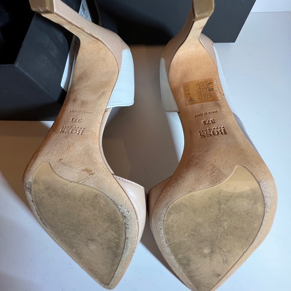Hugo Boss “Gea-B” beige leather heels size 7.5 - Picture 5 of 7